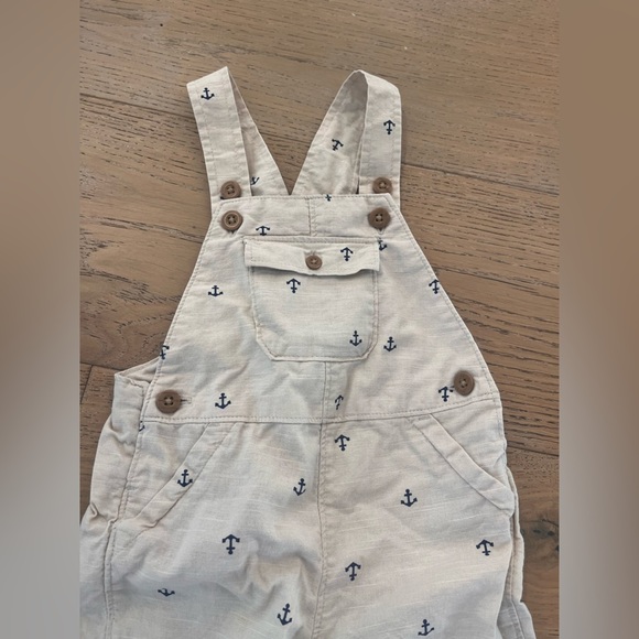Carters Baby Boy Overall Sailboat Nautica 9 months Tan Navy One Piece Photos - Picture 5 of 8